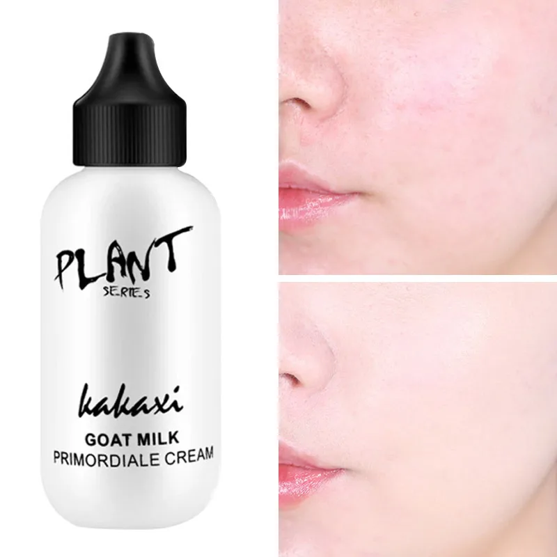

Goat Milk Face Foundation Cream Nutritious Brighten Revitalizing Skin Waterproof Hydrating Primer Makeup Full Coverag