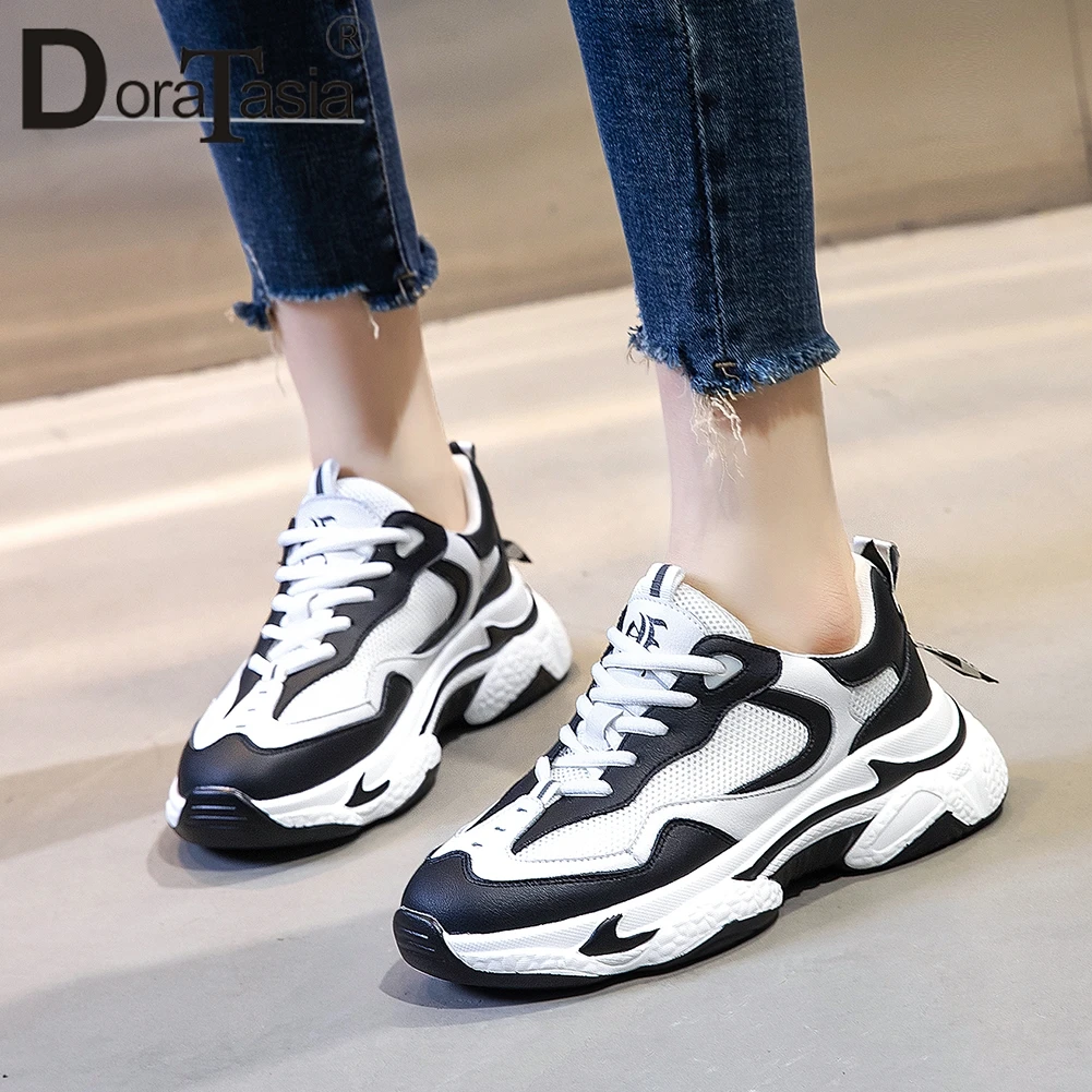 Женские кроссовки для тенниса DORATASIA Повседневные Удобные на платформе разные