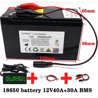 12v 40ah 18650 li ion battery 3s6p built in high current 30a bms suitable for sprayer electric vehicle battery12 6v 3a charger