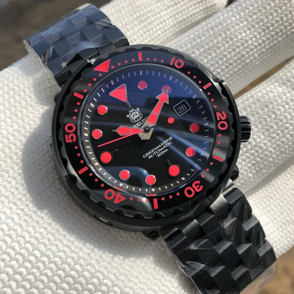 Новые часы Steeldive! SD1975XP Japan Movement NH35 300M Водонепроницаемые для дайвинга с черным PVD