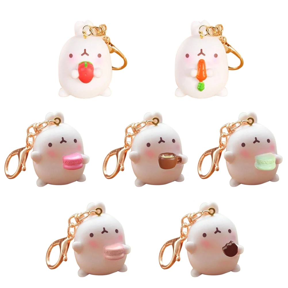 

CUTE 1PC Cartoon Otato Bunny Decor Fat Rabbit Keychain Keyring Bag Pendant Key Chain 5*4*4cm Key/Bag/Car/Cell Phone Straps