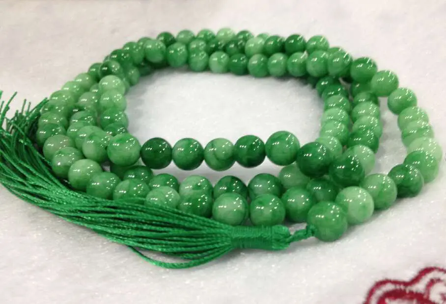 Хорошие 10 мм натуральные зеленые Тибетские буддийские представления 108