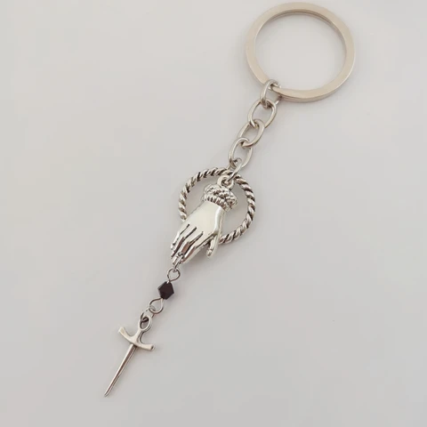 Викторианская цепочка для ключей с кинжалом-готика, романтическая, черная, традиционная, ведьма, волшебный, винтажный стиль