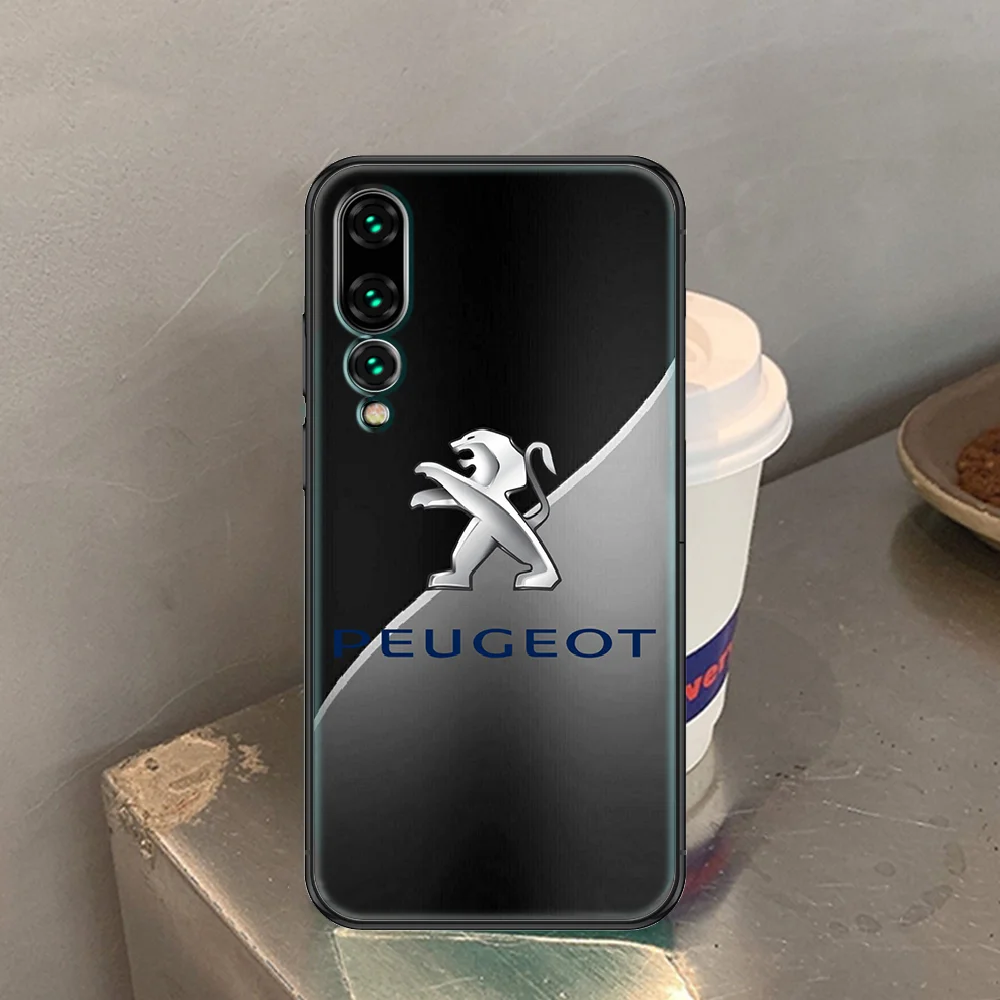 

peugeots soprt car Phone case For Huawei P Mate P10 P20 P30 P40 10 20 Smart Z Pro Lite 2019 black painting hoesjes 3D cell cover