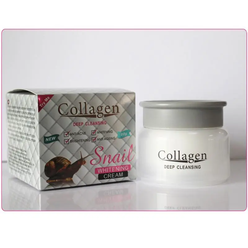 

80g Snail Collagen Facial Cream Skin Moisturizing Anti-aging Whitening Protective Film Face Sheet Skincare