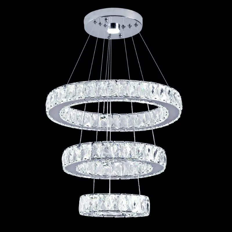 Светодиодный хрустальный светильник современный хром хрустальные люстры