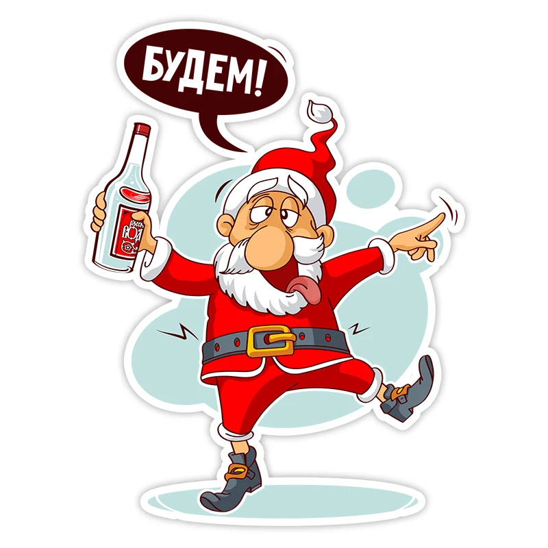 

11260# Новогодняя Будем! Christmas Santa Claus New Year Theme Vinyl Decal Car Sticker Waterproof Decors