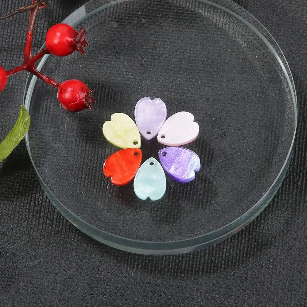 10 шт./лот акриловые ацетатные оболочки как лепестки бусины для ювелирных изделий