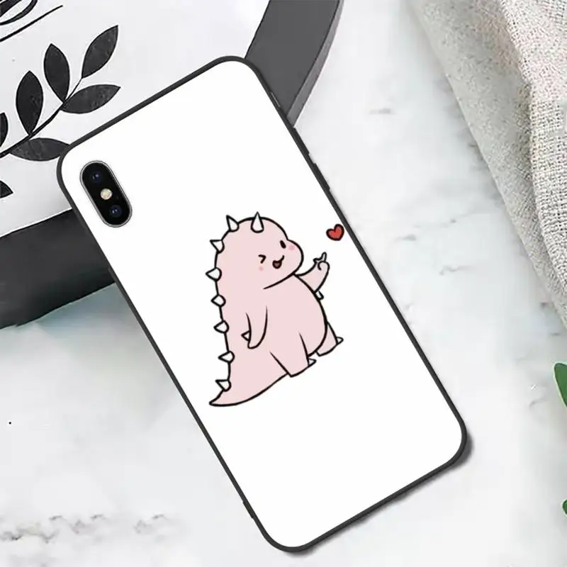

Cute Dinosaur Baby Fashion Phone Case Candy Color for iPhone 6 7 8 11 12 s mini pro X XS XR MAX Plus