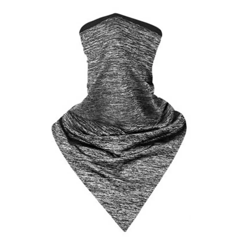 light gray Летняя маска для велоспорта, дышащая маска для спорта на открытом воздухе, шелковая бандана, повязка на голову, анти-УФ, тренировочная маска для бега - Цвет: light gray