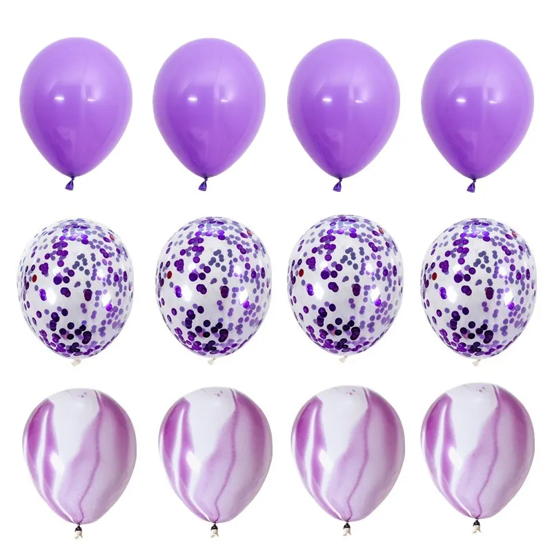 12pcs black pink white blue marble agate confetti latex balloon for wedding birthday party photography props supplies | Дом и сад