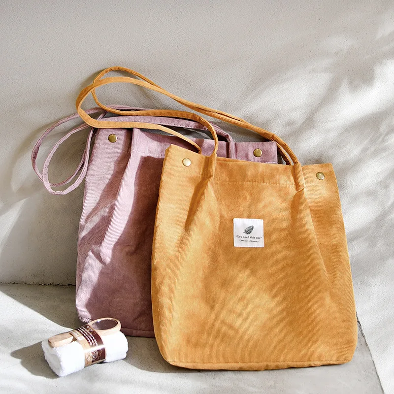 2021 new shoulder bag travel tote bag Korean version ins wind casual shopping bag storage bag corduroy children's bag 2021 new shoulder bag travel tote bag Korean version ins wind casual shopping bag storage bag corduroy children's bag