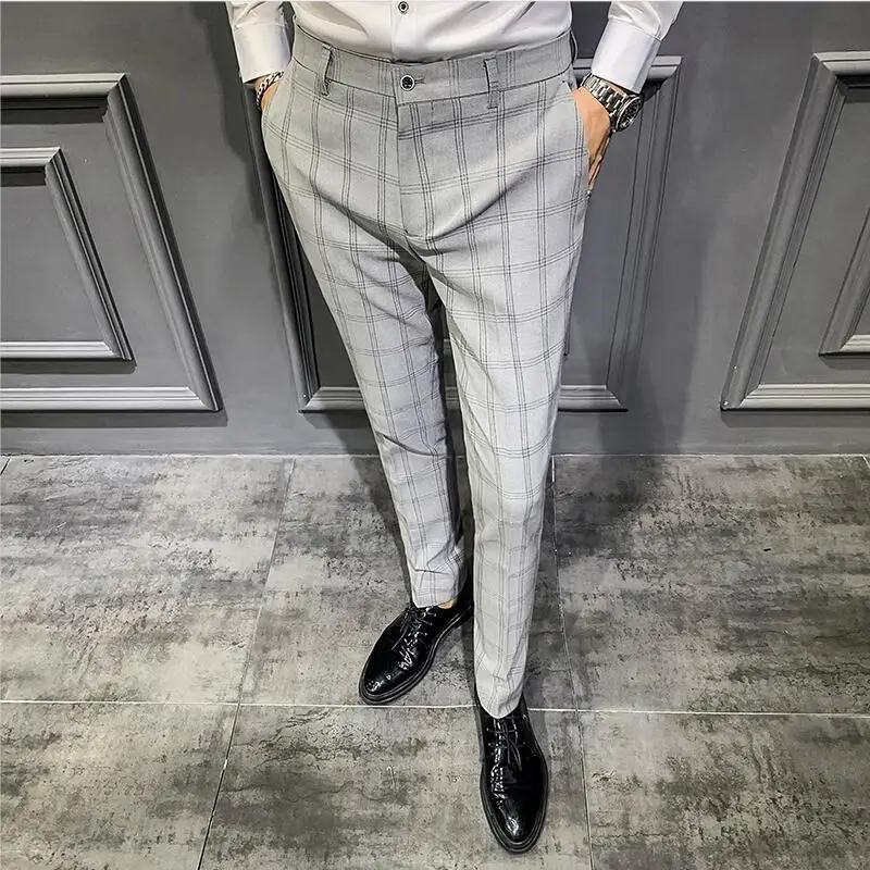 Серый костюм жилет мужской деловой Повседневный мужские Модные приталенные