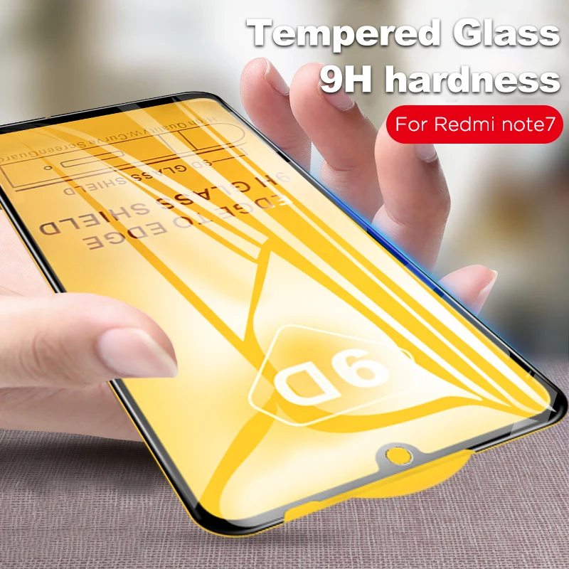 2-в-1 9D закаленное Стекло для Xiaomi Redmi Примечание 8 7 Pro Камера объектив пленка Экран