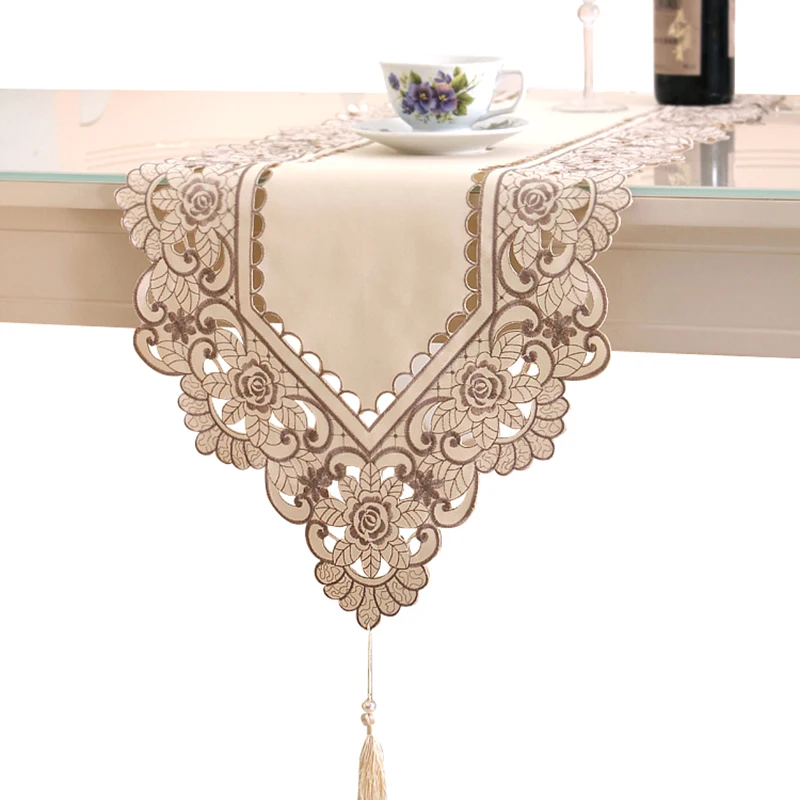 Модная скатерть с вышивкой цветочные кружева пыленепроницаемые Чехлы для стола