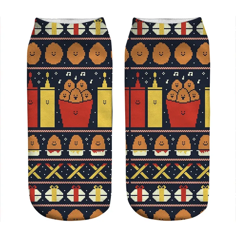 

Женские носки kawaii Рождественские носки с принтом женские носки harajuku счастливые забавные новые милые подарочные носки для девочек для женщи...