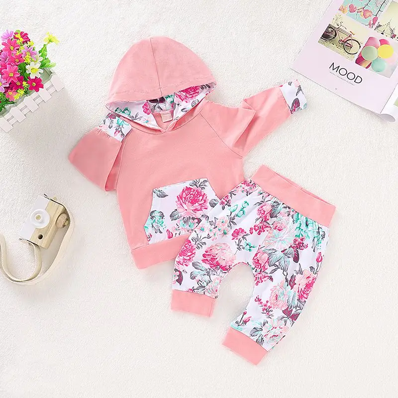 Популярная одежда для новорожденных девочек детские топы с капюшоном и длинными
