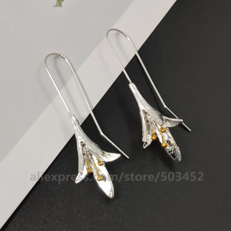 120 парт/Лот заводская цена модные серьги с крючком новый стиль висячие цветочные