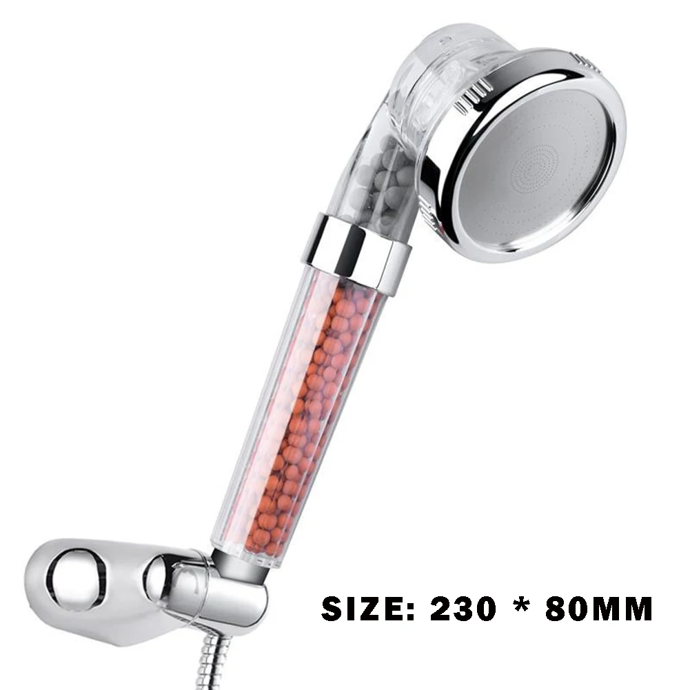 

3-stage Negative Ion Shower Head Hand-held Pressurized Nozzle Sprinkler Bathroom Anion Filter Shower Head Sanitary Products