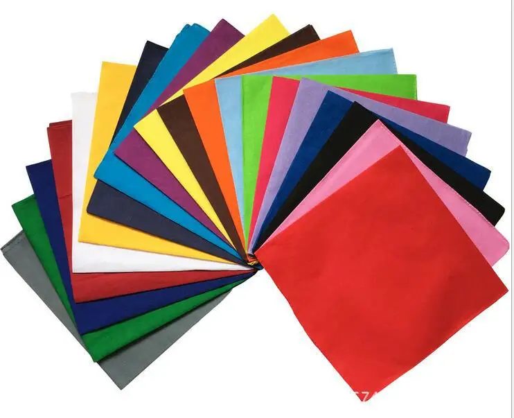 Однотонная цветная бандана в стиле хип-хоп многофункциональные 100% хлопковые