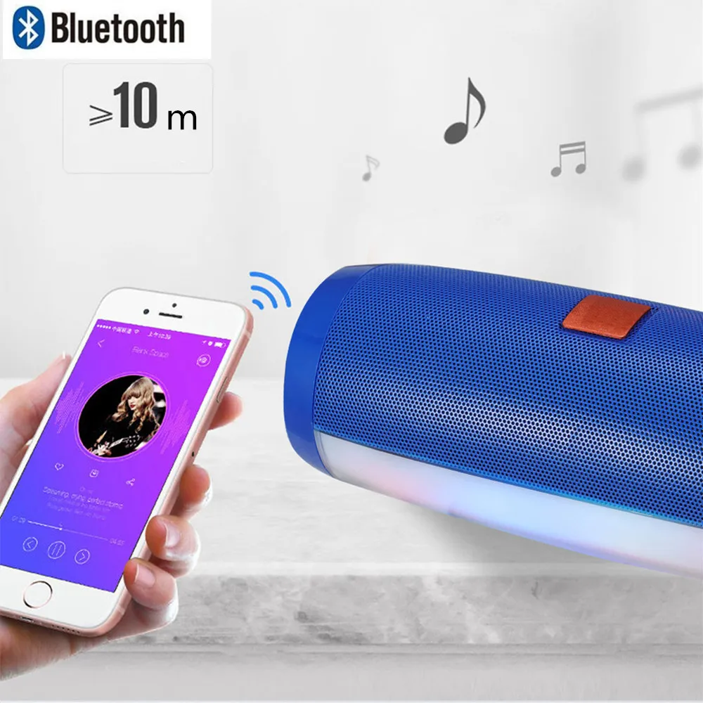 Цветная светодиодная Hi-Fi Портативная колонка HYASIA Bluetooth 4 2 с веревкой стандартная
