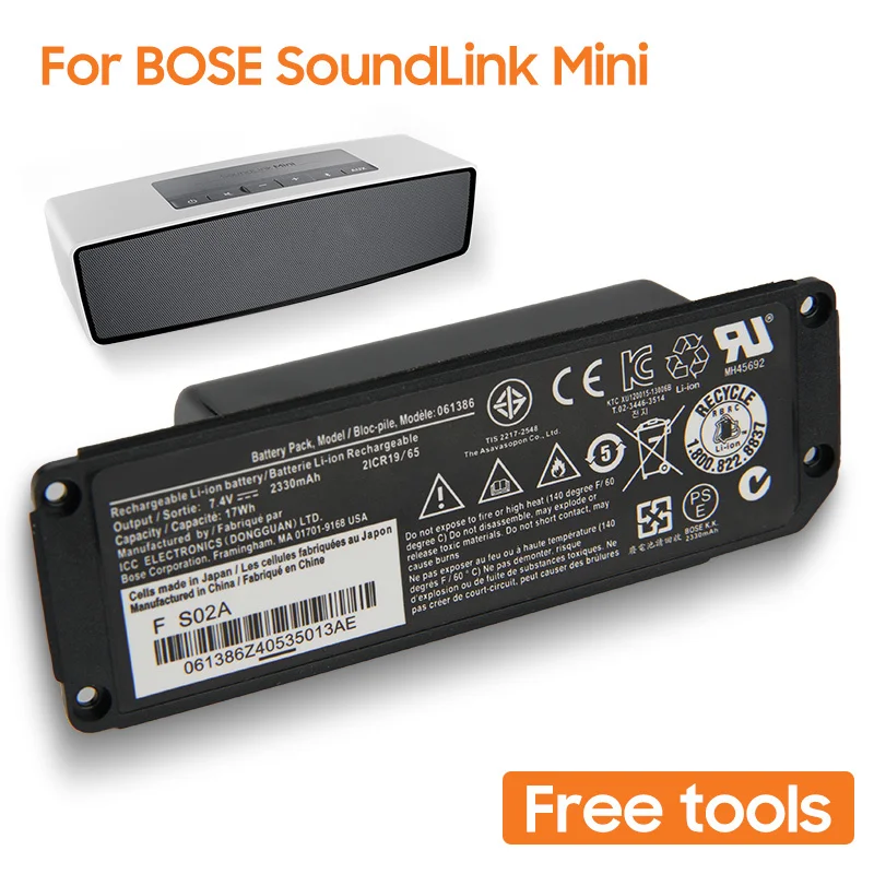 Bater&iacute;a de repuesto Original para BOSE SoundLink Mini I, 061384, 063404, 063287, 061386, 061385, Bluetooth, bater&iacute;a aut&eacute;ntica-0
