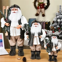 2022 new christmas plush toy decor santa claus doll 3045 cm christmas party decoration holiday gifts dining table bedroom decor