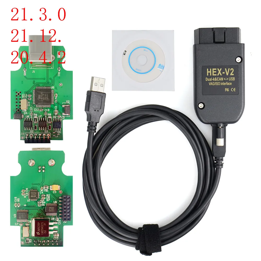 Интерфейс VAGCOM 20 12 VAG COM 21.3.0 для V-CDS шестигранный V2 VW AUDI Skoda Seat английский польский