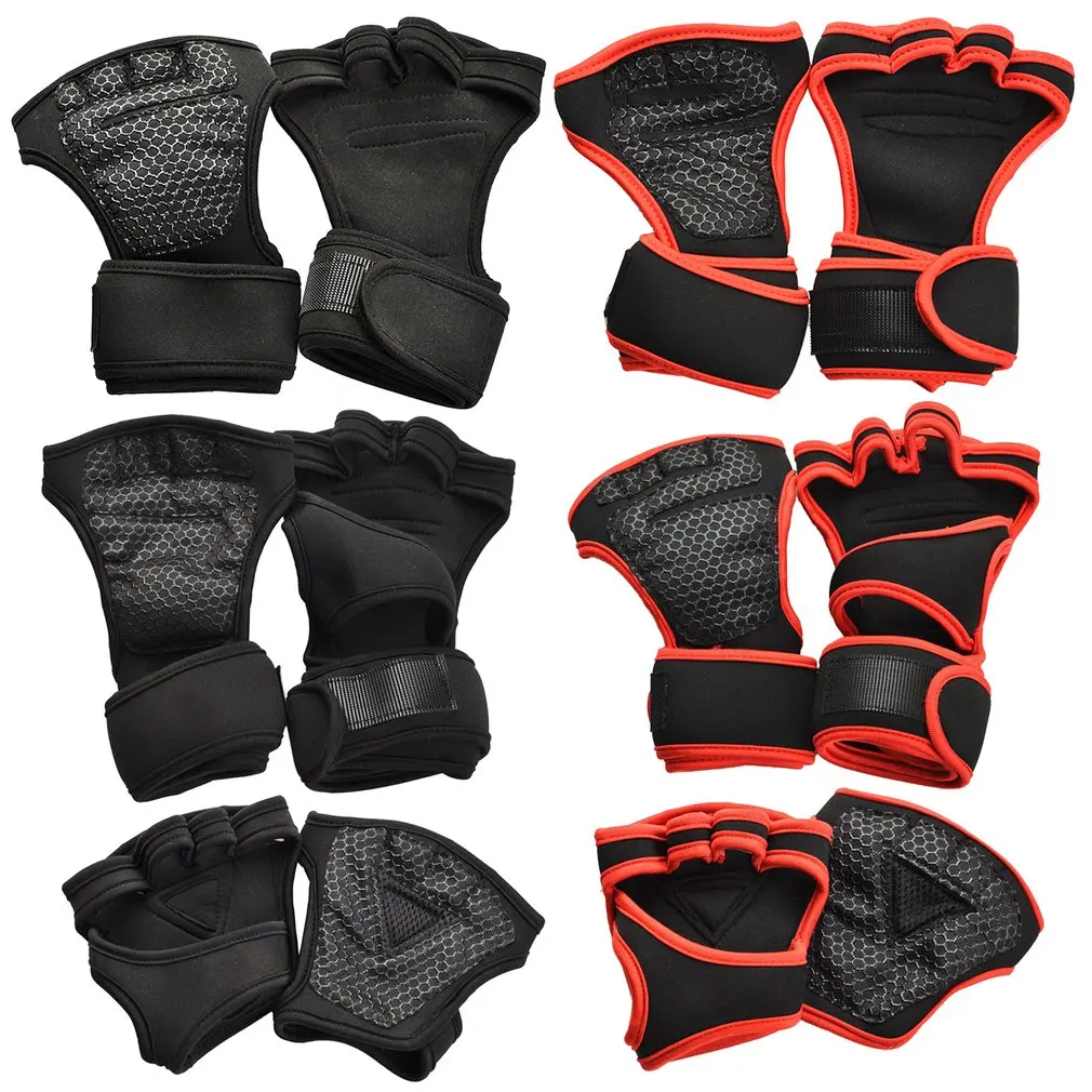 

Weight Lifting Training Gloves for Women Men Fitness Sports Body Building Gymnastics Grips Gym Hand Palm Wrist Protector Gloves