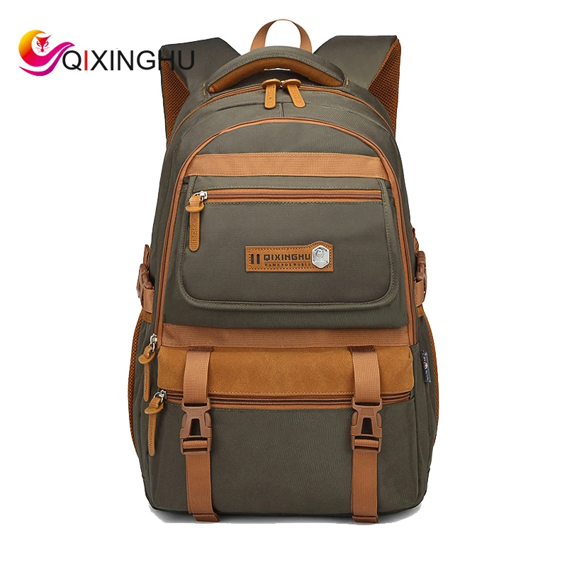 Новинка повседневная мужская школьная сумка QIXINGHU из ткани Оксфорд для учеников