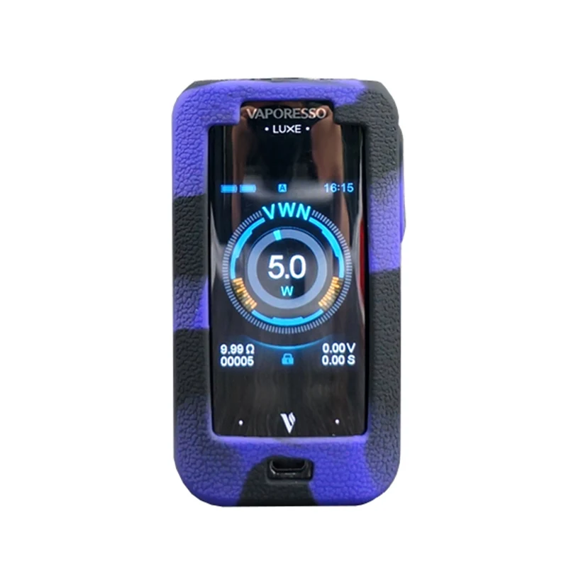 Black Purple gel Силиконовый чехол для Vaporesso Lux 220W TC Kit, чехол для кожи, гелевая оболочка, подходит для Vaporesso Lux 220W Mod shield - Цвет: Black Purple gel