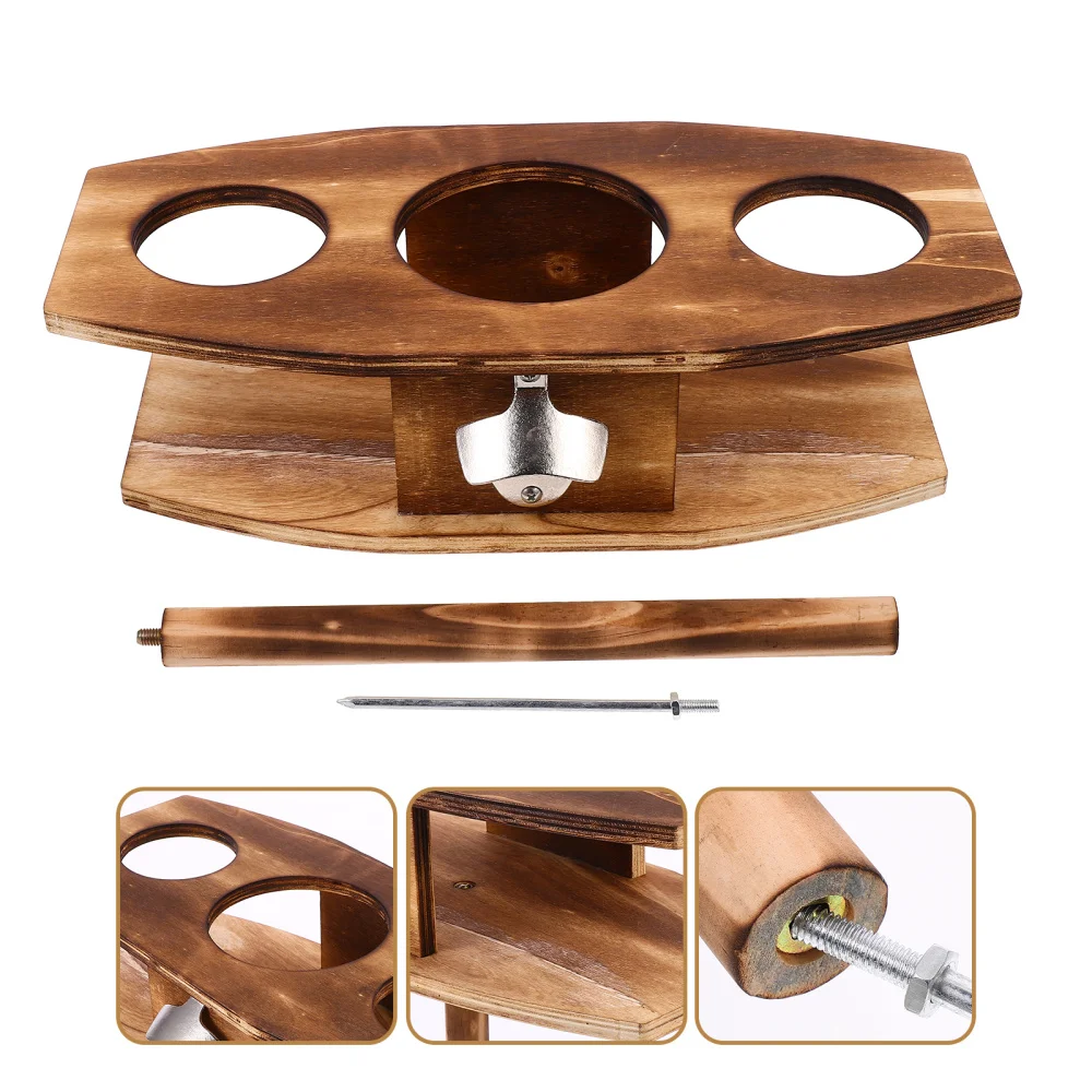 

1pc Outdoor Table Portable Courtyard Table Folding Beach Glass Table