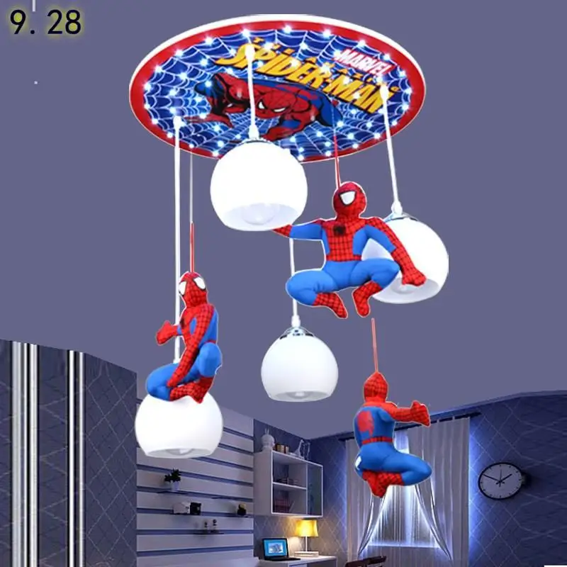

Creative chandelier in kids room Cartoon kindergarten ceiling lighting boy bedroom eye protection LED room lamp light fixtures