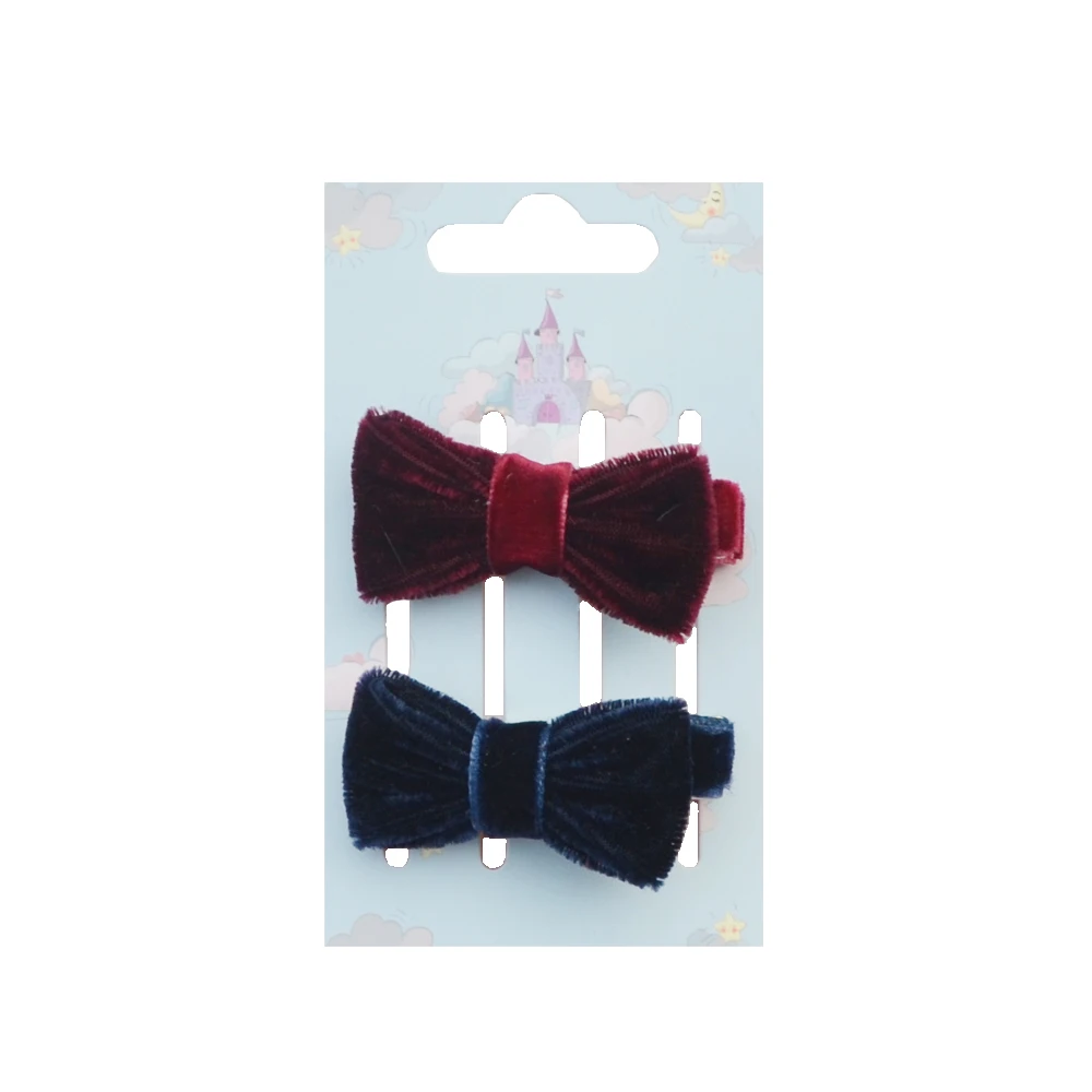 2 шт./упак. на осень-зиму очаровательные фиолетовые/верблюжьи шерстяные заколки