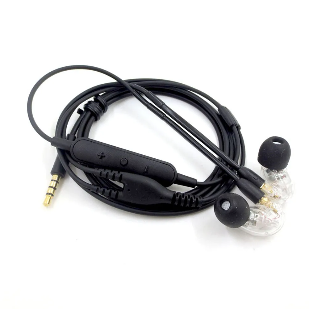 

New 4ft/1.2m Replacement Earphone Audio Cable with Remote For Shure SE215 SE535 MMCX Earphone 3.5mm Audio Jack Phone