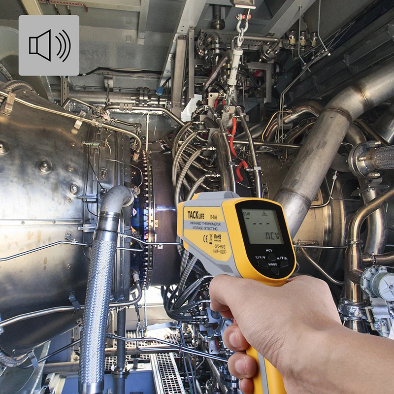 

Meter Infrared Thermometer Digital LCD Thermometer Alarm Ambient Durable