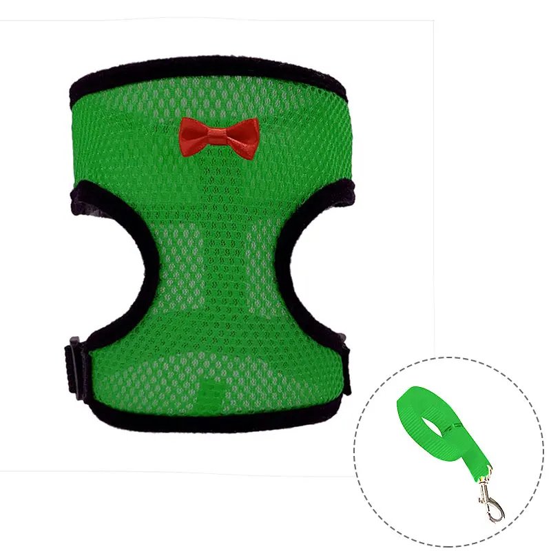 

Adjustable Chest Strip With Bowknot Pet Straps Cat Dog Harness And Leash Safety Pet Vest Breathable Fashion Pet Outdoor Supplies