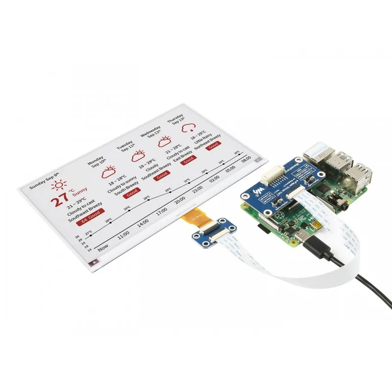 Модуль электронной бумаги Waveshare 7 5 дюйма дисплей EInk для Raspberry Pi 4/ 3/ Zero 2 Вт/Jetson Nano 800