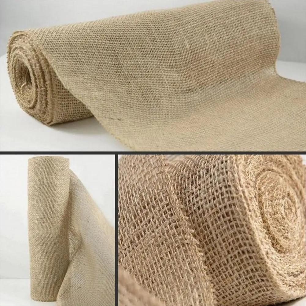 

Vintage Jute Table Runner Burlap Rustic Shabby Hessian Party Decorations Festival Table Runner For Wedding Event H9U6