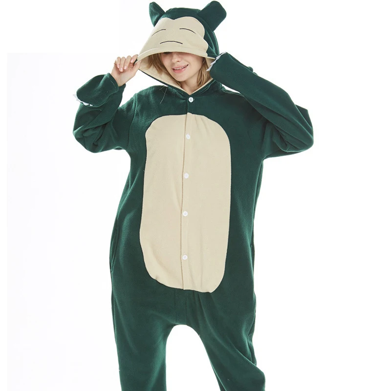 

Off-the-shelf card animal animal cartoon woman man conjoined pajamas fleece autumn and winter cartoon one-piece pajamas