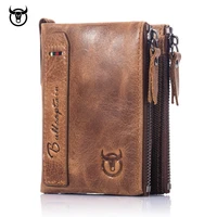 Brand HOT Genuine Crazy Horse Cowhide Leather Men Wallet Short Coin Purse Small Vintage Wallets New High Quality Designer