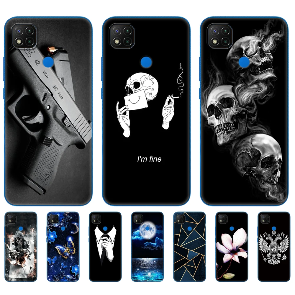 Чехол для xiaomi redmi 9C мягкий силиконовый чехол из ТПУ задней панели телефона 6 53