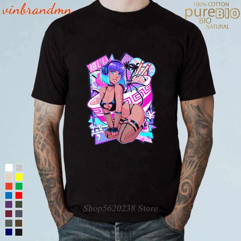 Летняя мужская одежда футболка с рисунком девушки демоном и мечтой женская из