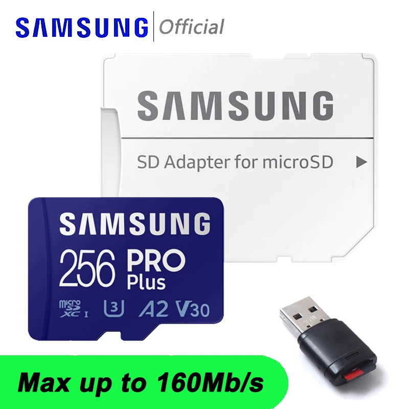 SAMSUNG PRO Plus видеокарта Micro SD/TF 256 ГБ 128 512 флеш-карта TF карта памяти SD-карты для
