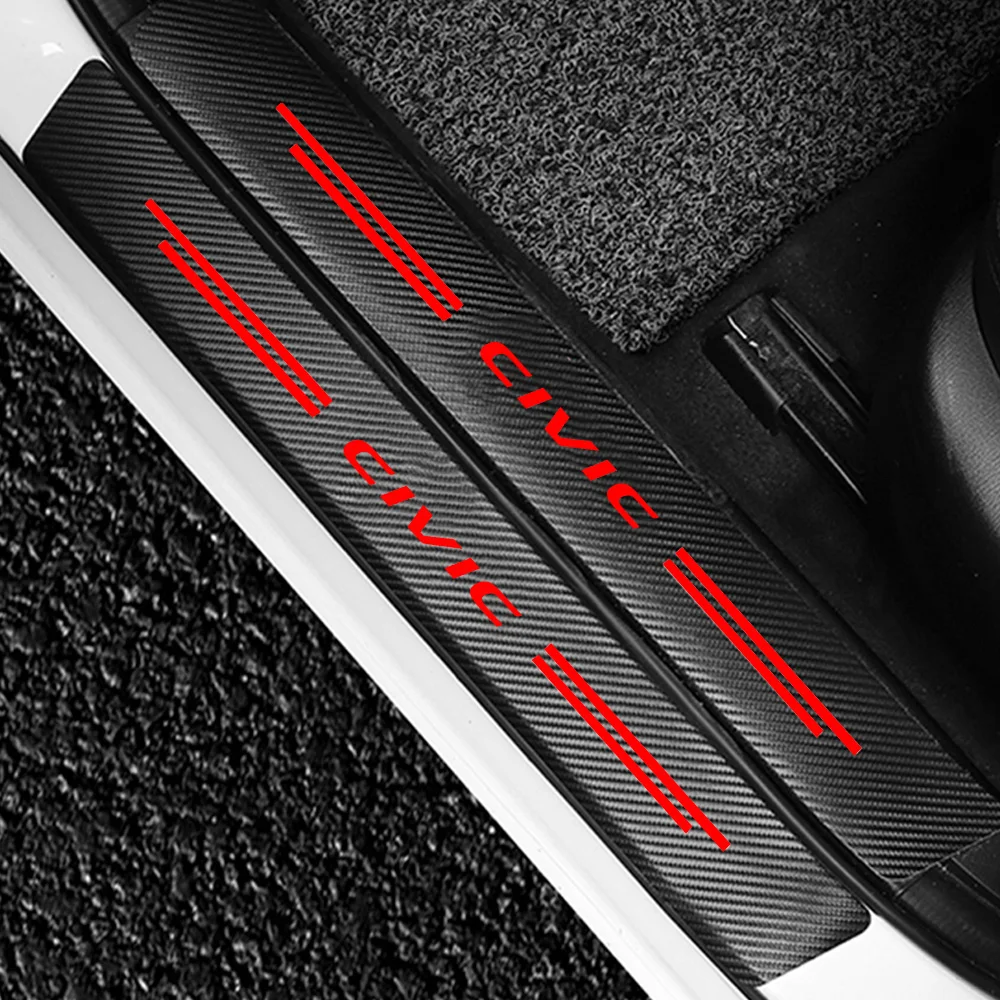 Наклейки на пороги двери для Honda Civic 7 8 9 10 2021 2020 2019 2018- 2001 | Автомобили и мотоциклы