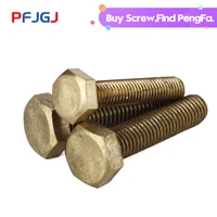 peng fa m4 m5 m6 m8 m10 m12 brass hexagon head screws bolt hex head screws machine screw