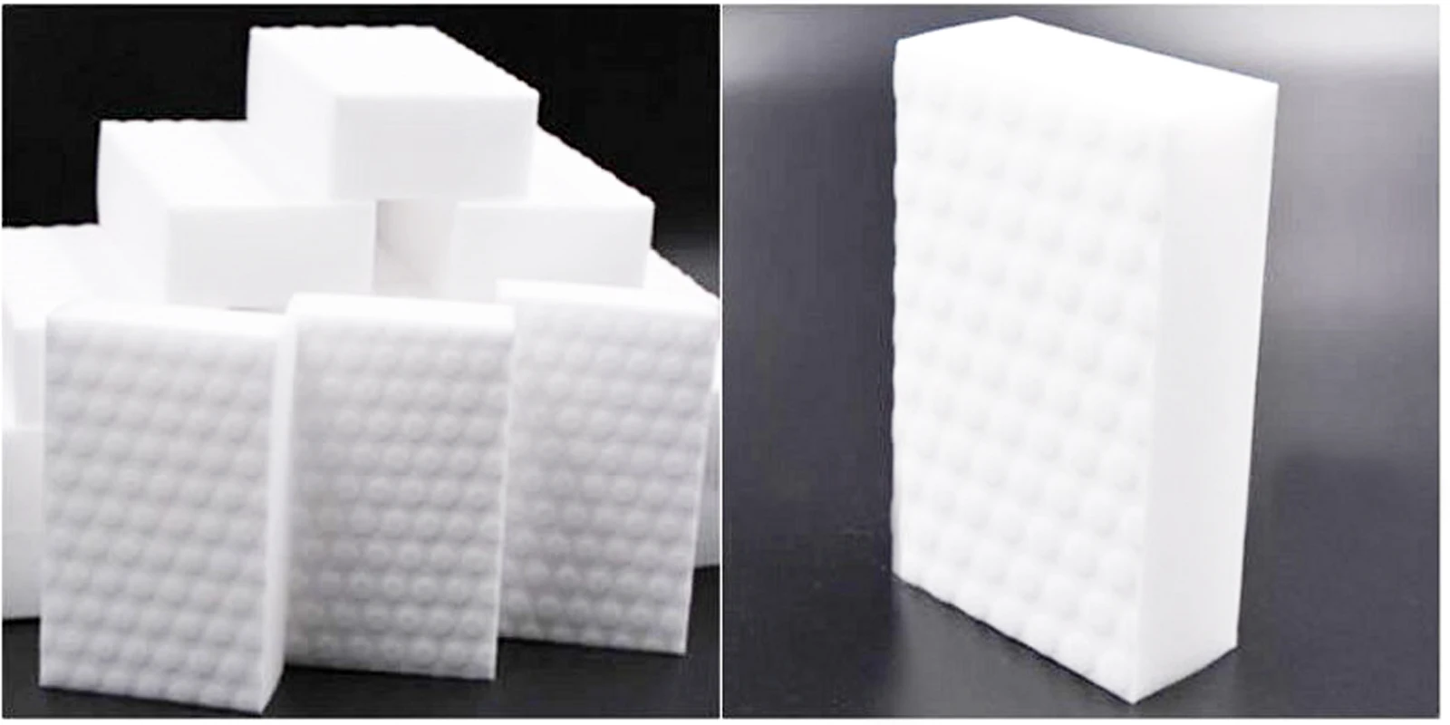 Белая Волшебная меламиновая губка высокой плотности суперпрочная 100x60x25 мм