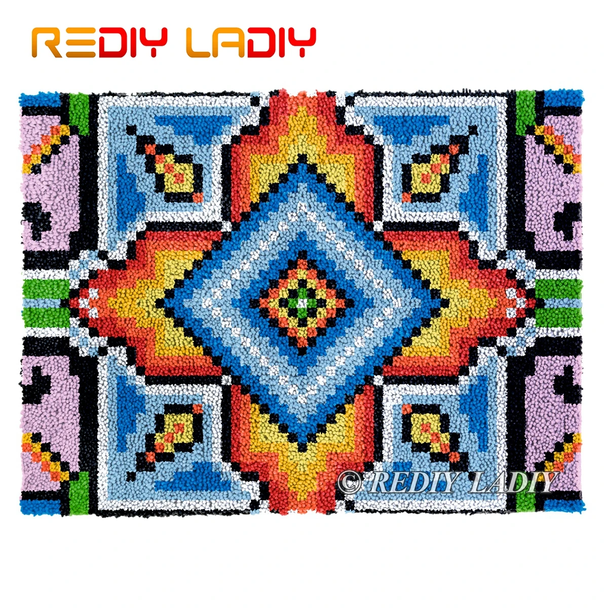 

Крюк с защелкой ковер Мандала Тип E плюшевые наборы гобеленов крючком Подушка Мат DIY ковров домашний декор из толстой пряжи декоративно-прик...