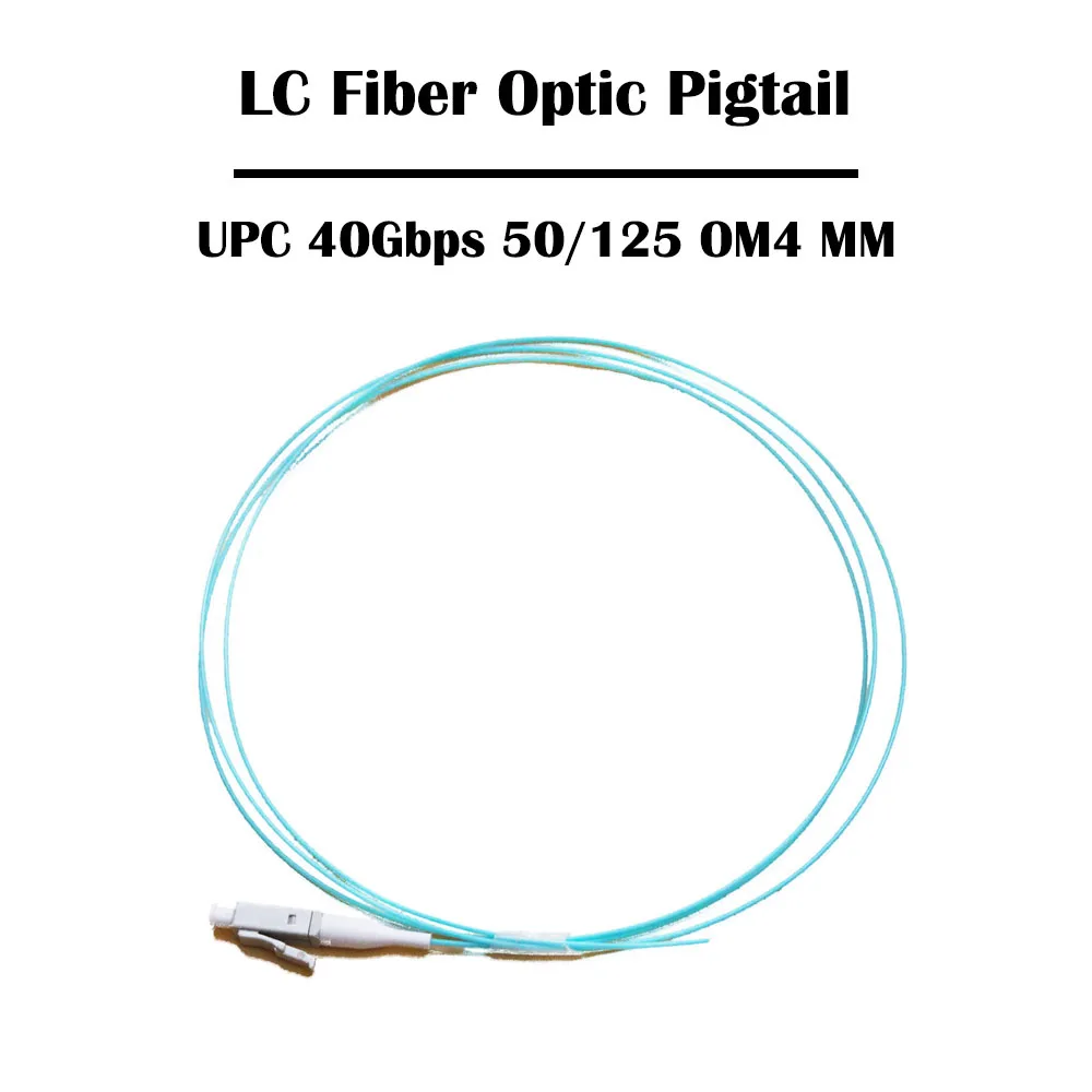 

50Pcs/lot 0.5/1/1.5/2 Meters LC/UPC 50/125 OM4 MM Multimode 0.9mm Fiber Optic Pigtail For FTTH Project Optic Cable