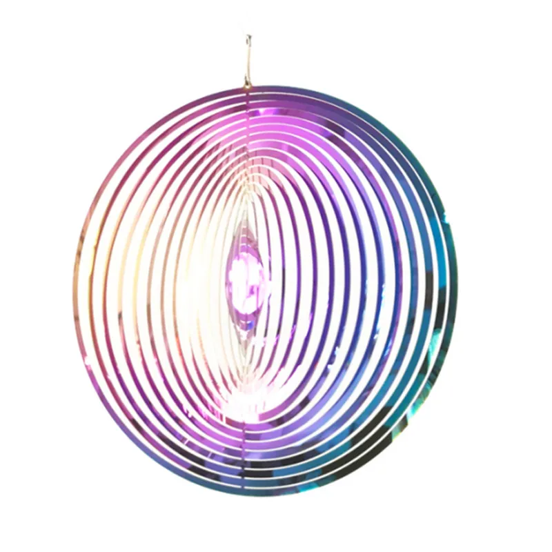

Wind Spinner Rotating Wind Chime Stainless Steel 3D Pattern Hanging Decor Outdoor Garden Home Balcony Yard Garden Decoration